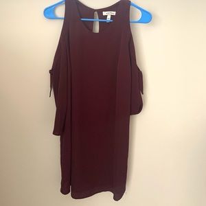 Open shouldered long sleeve dress